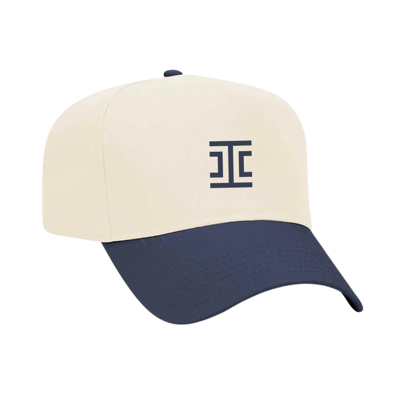OTTO 5-Panel Baseball Hat — Natural/Navy